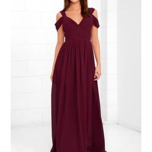 Beautiful burgundy floor length gown.